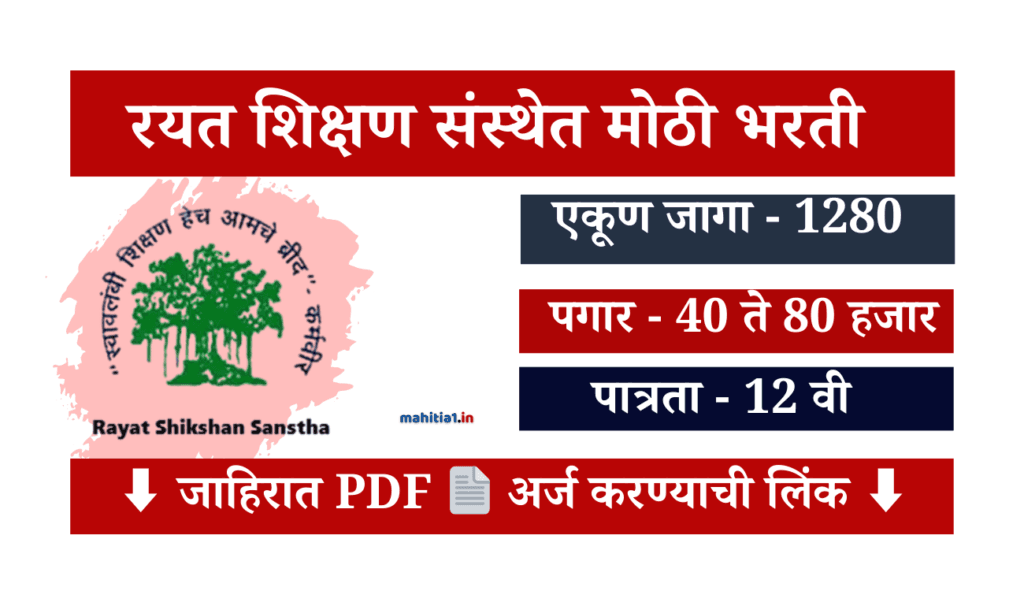 Rayat Shikshan Sanstha Bharti 2025