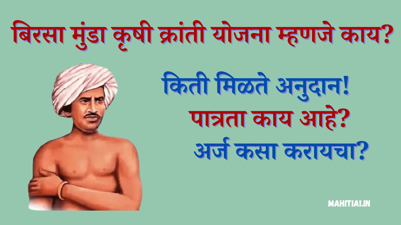 बिरसा मुंडा कृषी क्रांती योजना.