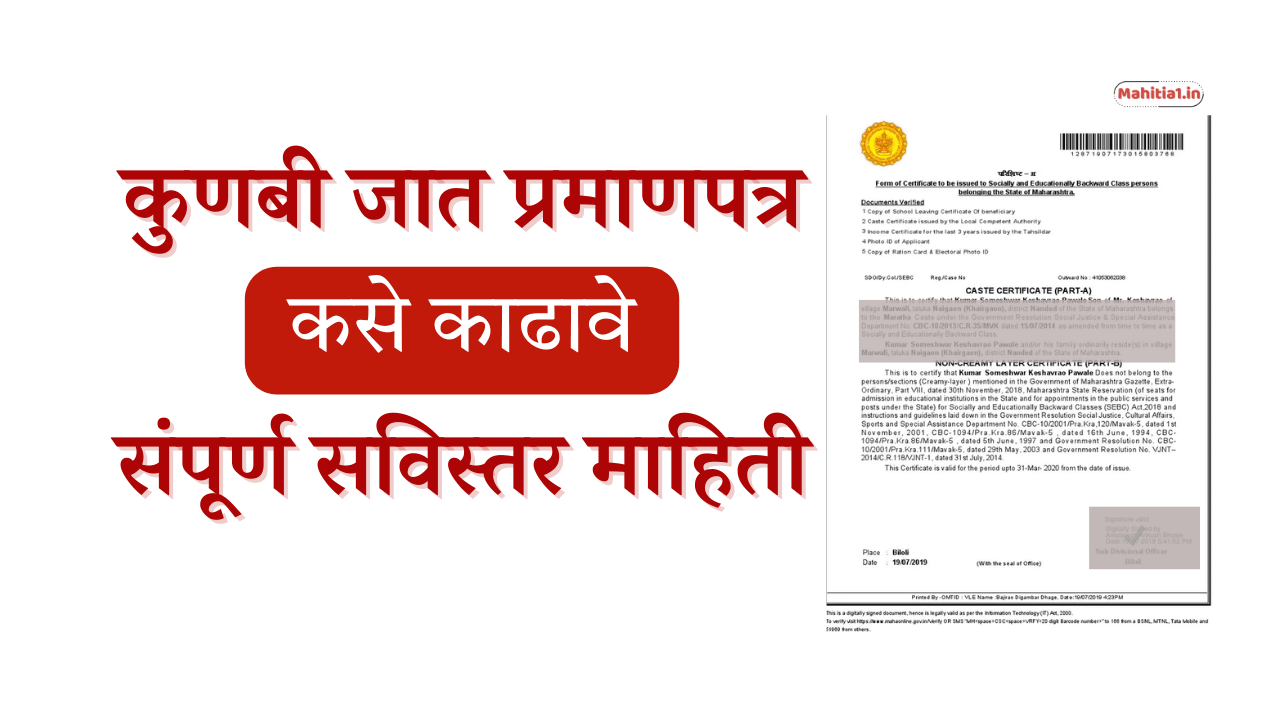 Maratha Kunbi certificate